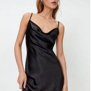 Nasty Gal Cowl Neck Satin Dress